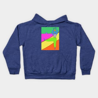 Movement by the beach yoga hands Kids Hoodie